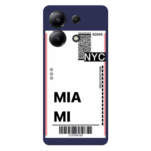 Xiaomi Redmi Note 13 4G Miami NYC Dark blue Colored Silicone TPU Θήκη