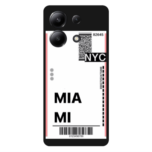 Xiaomi Redmi Note 13 4G Miami NYC Black Colored Silicone TPU Θήκη