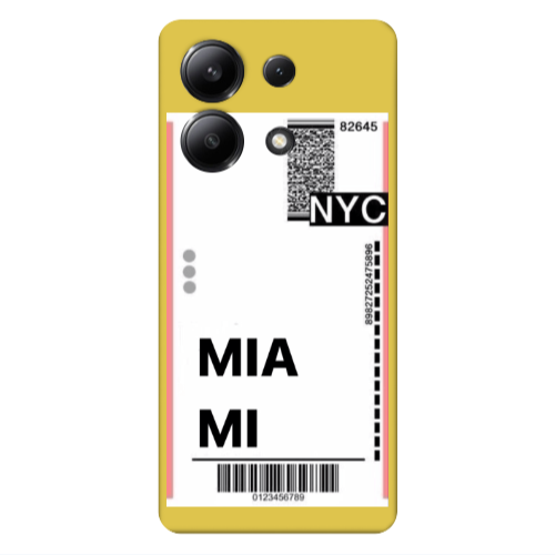 Xiaomi Redmi Note 13 4G Miami NYC Yellow Colored Silicone TPU Θήκη