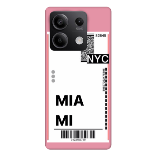 Xiaomi Redmi Note 13Pro 5G Miami NYC Pink Colored Silicone TPU Θήκη