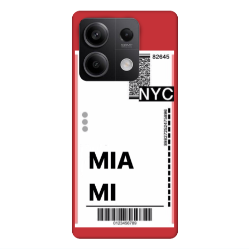 Xiaomi Redmi Note 13Pro 5G Miami NYC Red Colored Silicone TPU Θήκη