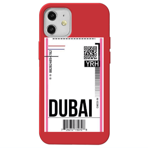 Apple iPhone 12 Dubai YRH Red Colored Silicone TPU Θήκη