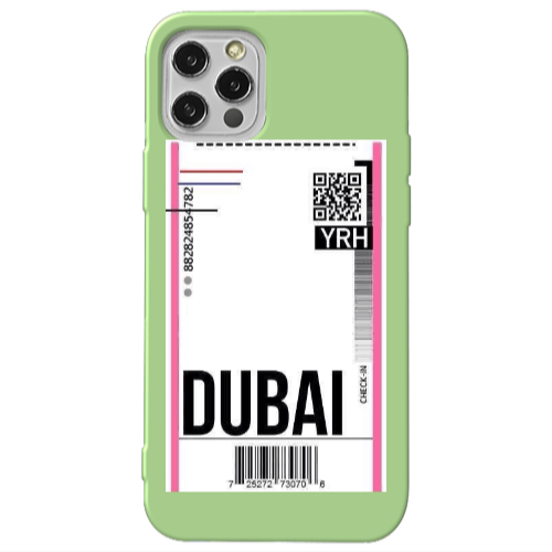 Apple iPhone 12 Pro Max Dubai YRH Light Green Colored Silicone TPU Θήκη