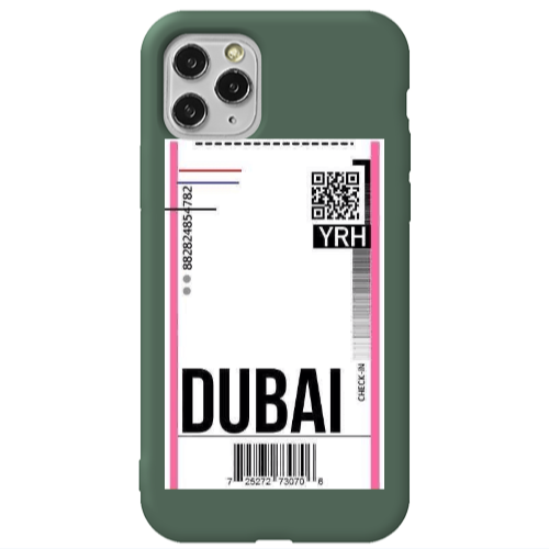 Apple iPhone 11 Pro Max Dubai YRH Dark Green Colored Silicone TPU Θήκη
