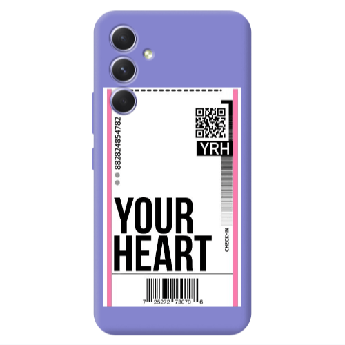 Samsung A36 Your Heart YRH Purple Colored Silicone TPU Θήκη