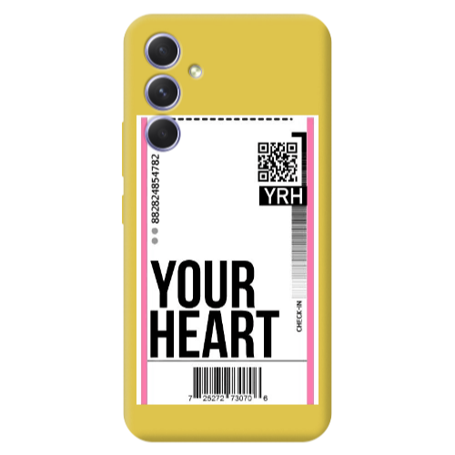 Samsung A36 Your Heart YRH Yellow Colored Silicone TPU Θήκη