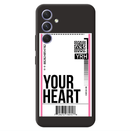 Samsung A56 Your Heart YRH Black Colored Silicone TPU Θήκη