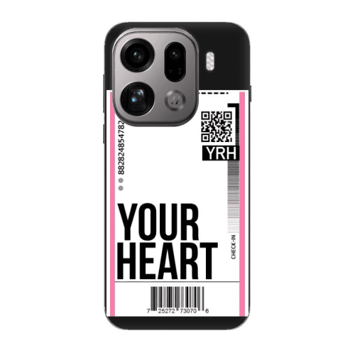Oppo Find X9 Pro Your Heart YRH Black Colored Silicone TPU Θήκη