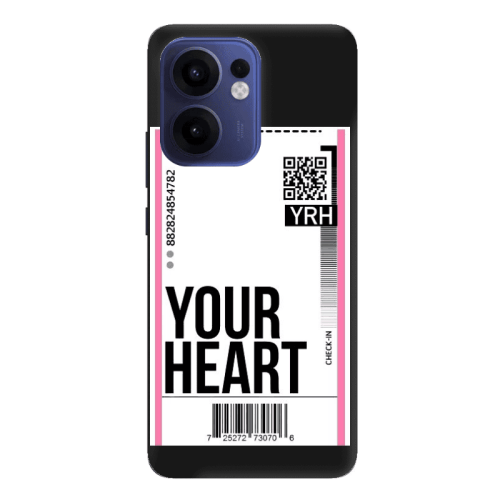 Oppo Reno 13 F Your Heart YRH Black Colored Silicone TPU Θήκη