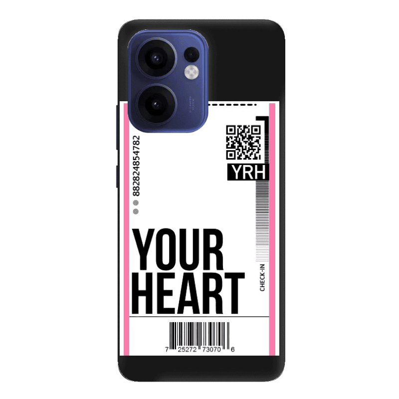 Oppo Reno 13 F Your Heart YRH Black Colored Silicone TPU Θήκη