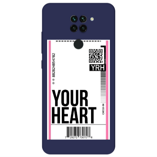 Xiaomi Redmi Note 9 Your Heart YRH Dark blue Colored Silicone TPU Θήκη