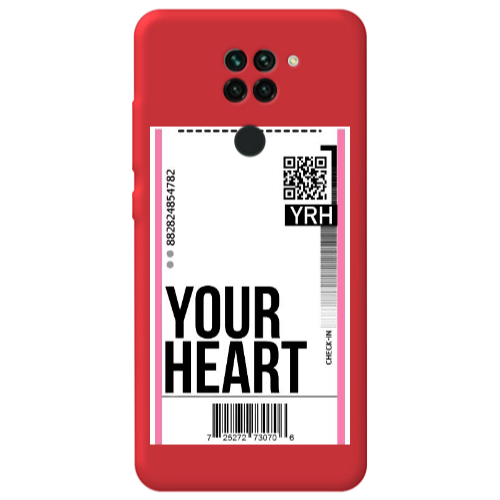 Xiaomi Redmi Note 9 Your Heart YRH Red Colored Silicone TPU Θήκη