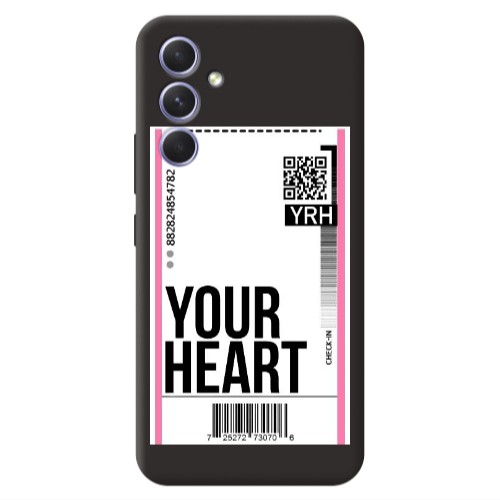 Samsung A54 Your Heart YRH Black Colored Silicone TPU Θήκη