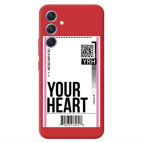 Samsung A54 Your Heart YRH Red Colored Silicone TPU Θήκη