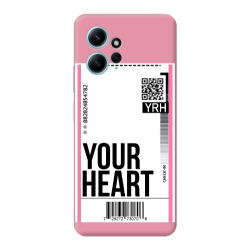 Xiaomi Redmi Note 12 4G Your Heart YRH Pink Colored Silicone TPU Θήκη