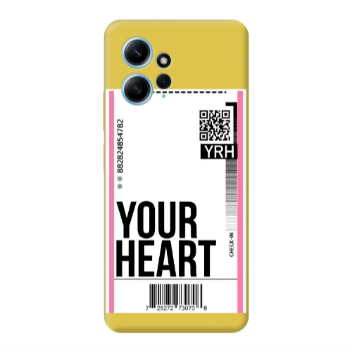 Xiaomi Redmi Note 12 4G Your Heart YRH Yellow Colored Silicone TPU Θήκη
