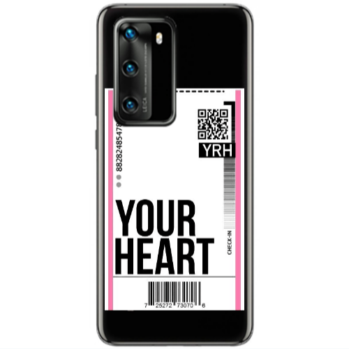 Huawei P40 Your Heart YRH Transparent Silicone TPU Θήκη