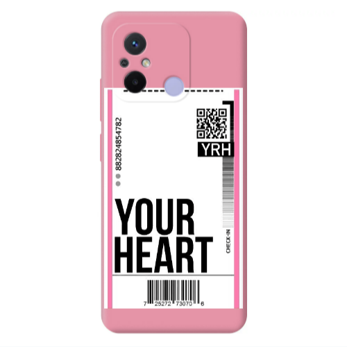 Xiaomi Redmi 12C Your Heart YRH Pink Colored Silicone TPU Θήκη