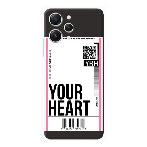 Xiaomi Redmi 12 Your Heart YRH Black Colored Silicone TPU Θήκη