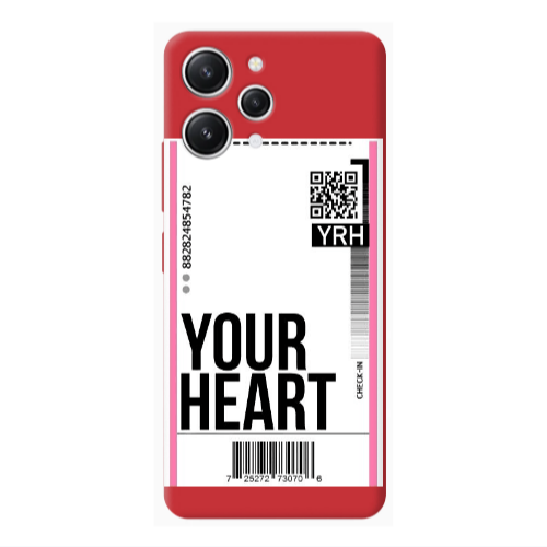 Xiaomi Redmi 12 Your Heart YRH Red Colored Silicone TPU Θήκη
