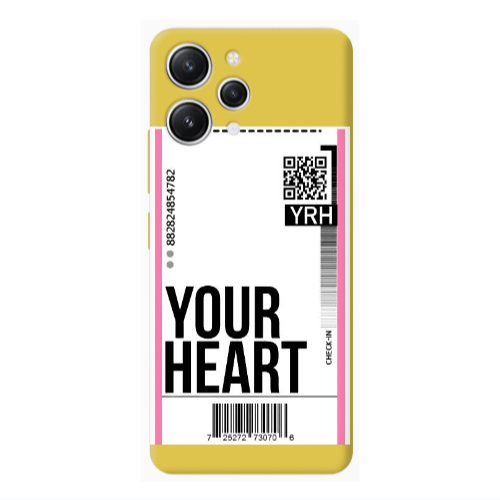 Xiaomi Redmi 12 Your Heart YRH Yellow Colored Silicone TPU Θήκη