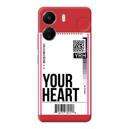 Xiaomi Redmi 13C Your Heart YRH Red Colored Silicone TPU Θήκη
