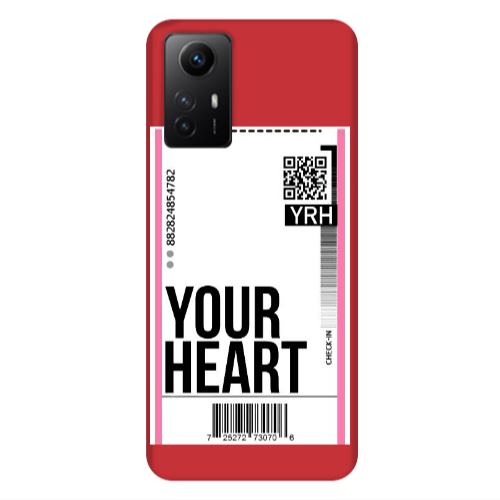 Xiaomi Redmi Note 12s Your Heart YRH Red Colored Silicone TPU Θήκη