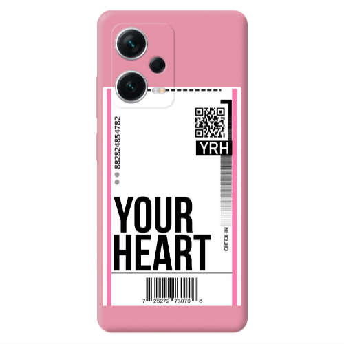 Xiaomi Poco X5 Your Heart YRH Pink Colored Silicone TPU Θήκη