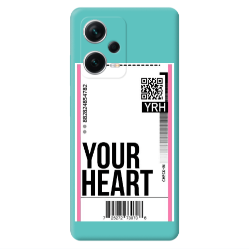 Xiaomi Poco X5 Your Heart YRH Turquoise Colored Silicone TPU Θήκη