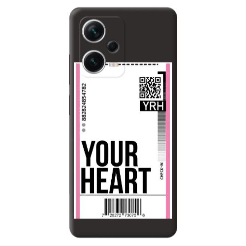 Xiaomi Poco X5 Your Heart YRH Black Colored Silicone TPU Θήκη
