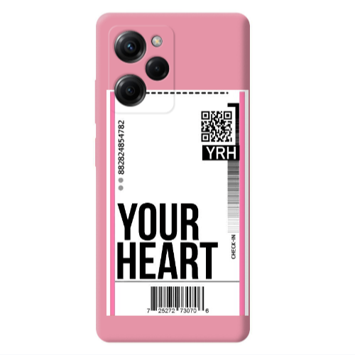 Xiaomi Poco X5 Pro Your Heart YRH Pink Colored Silicone TPU Θήκη