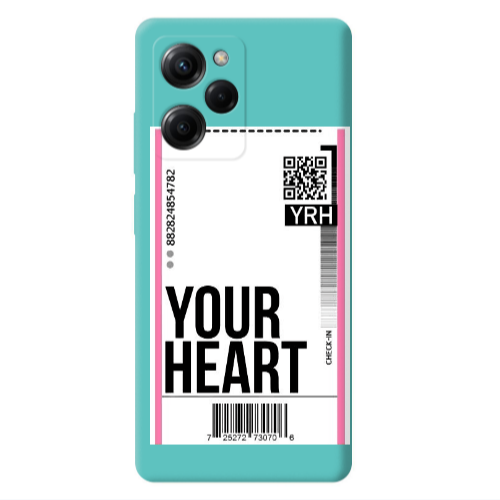 Xiaomi Poco X5 Pro Your Heart YRH Turquoise Colored Silicone TPU Θήκη