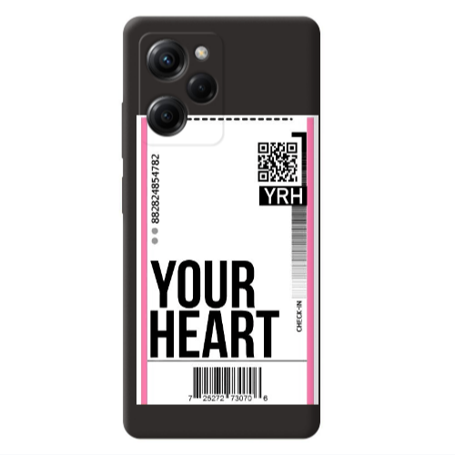 Xiaomi Poco X5 Pro Your Heart YRH Black Colored Silicone TPU Θήκη
