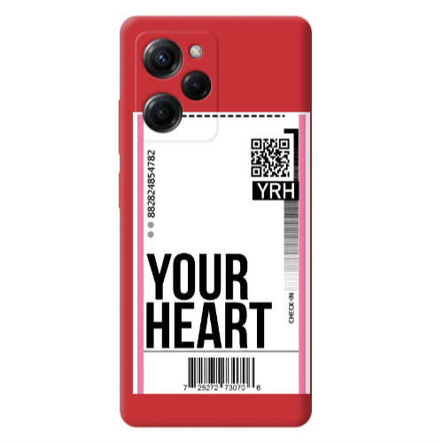 Xiaomi Poco X5 Pro Your Heart YRH Red Colored Silicone TPU Θήκη