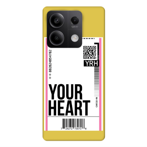 Xiaomi Redmi Note 13 5G Your Heart YRH Yellow Colored Silicone TPU Θήκη