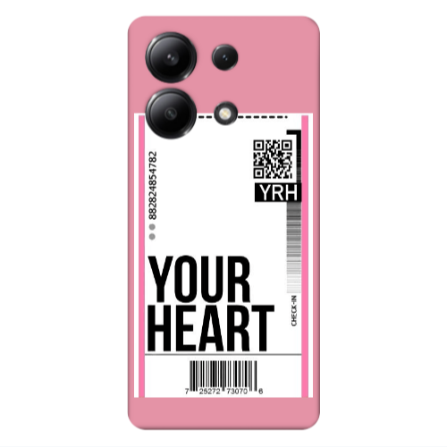 Xiaomi Redmi Note 13 4G Your Heart YRH Pink Colored Silicone TPU Θήκη