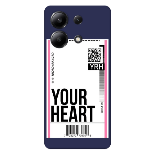Xiaomi Redmi Note 13 4G Your Heart YRH Dark blue Colored Silicone TPU Θήκη