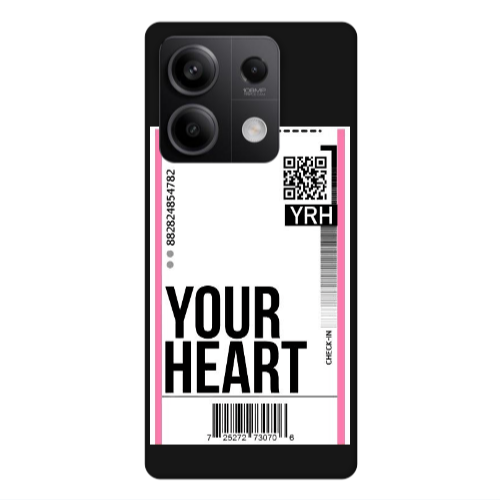 Xiaomi Redmi Note 13Pro 5G Your Heart YRH Black Colored Silicone TPU Θήκη
