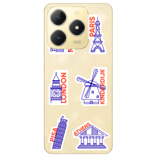 Realme C61 Pisa Athens Transparent Silicone TPU Θήκη