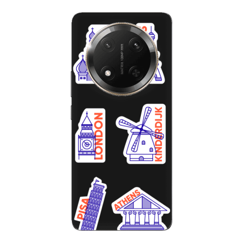Honor Magic 7 Lite Pisa Athens Black Colored Silicone TPU Θήκη