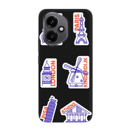 Honor Magic 400 Pisa Athens Black Colored Silicone TPU Θήκη