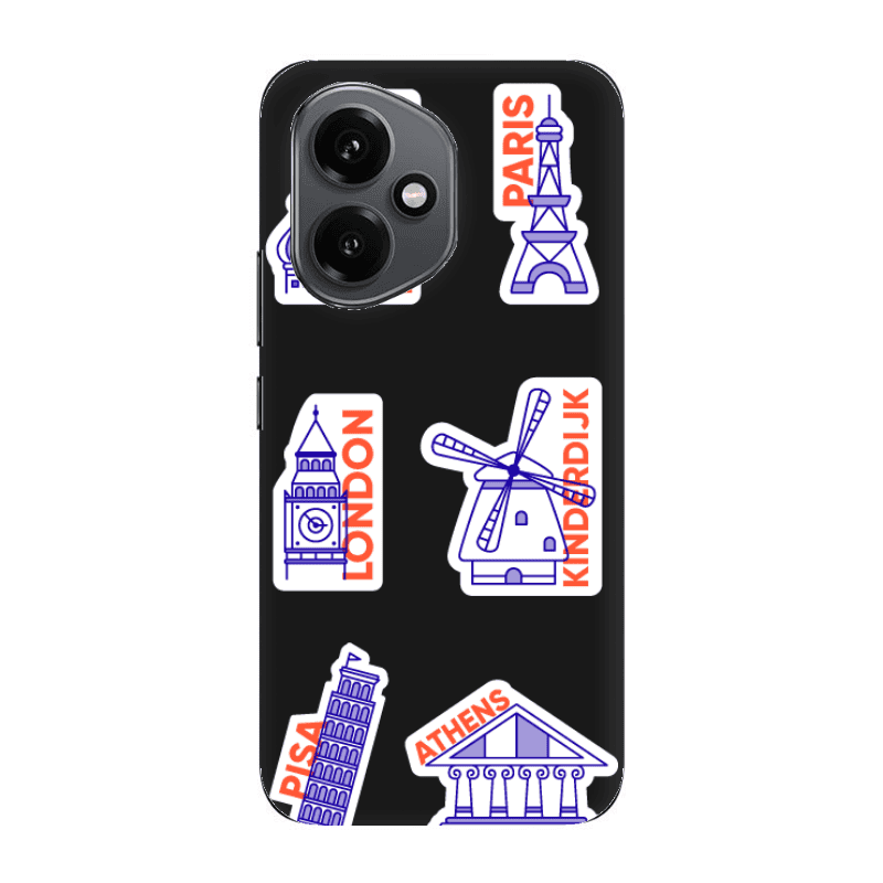 Honor Magic 400 Pisa Athens Black Colored Silicone TPU Θήκη