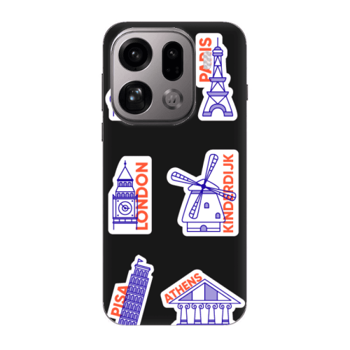 Oppo Find X9 Pro Pisa Athens Black Colored Silicone TPU Θήκη
