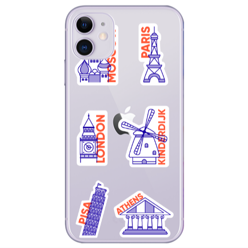 Apple iPhone 11  Pisa Athens Transparent Silicone TPU Θήκη
