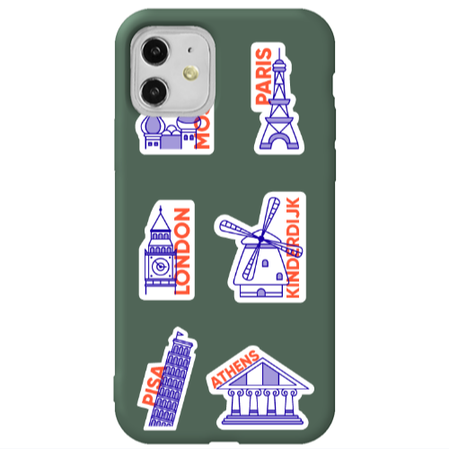 Apple iPhone 11  Pisa Athens Dark Green Colored Silicone TPU Θήκη