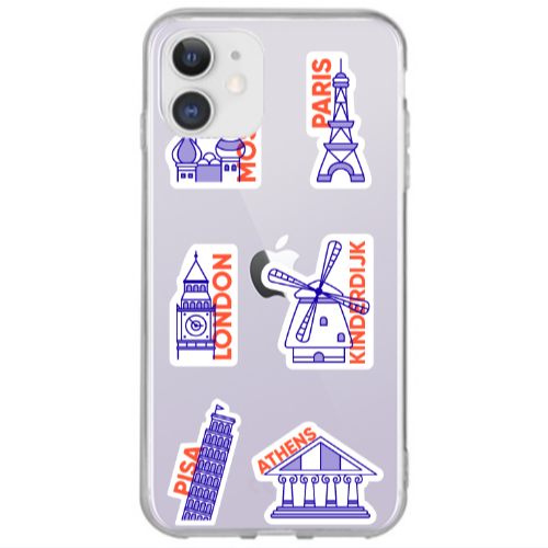 Apple iPhone 12 Pisa Athens Transparent Silicone TPU Θήκη