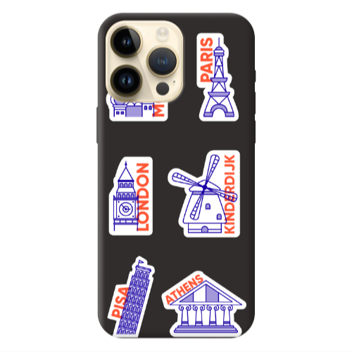Apple iPhone 13 Pro Max Pisa Athens Black Colored Silicone TPU Θήκη
