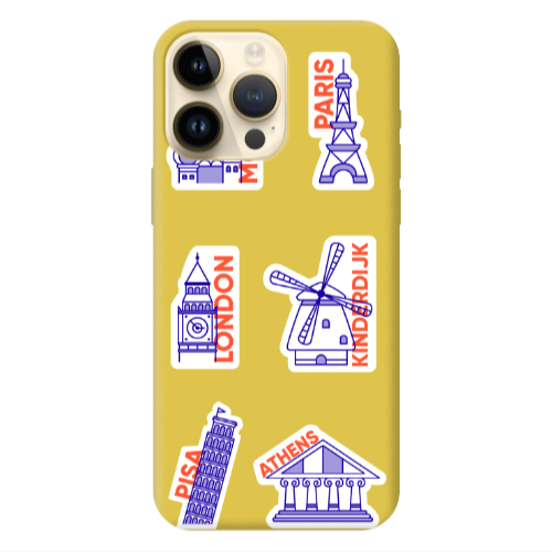 Apple iPhone 13 Pro Max Pisa Athens Yellow Colored Silicone TPU Θήκη