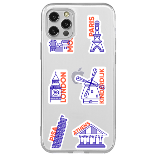 Apple iPhone 12 Pro Pisa Athens Transparent Silicone TPU Θήκη