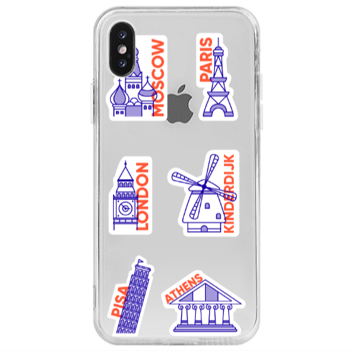 Apple iPhone Xs Max Pisa Athens Transparent Silicone TPU Θήκη